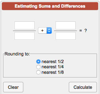 estimating fractions calculator