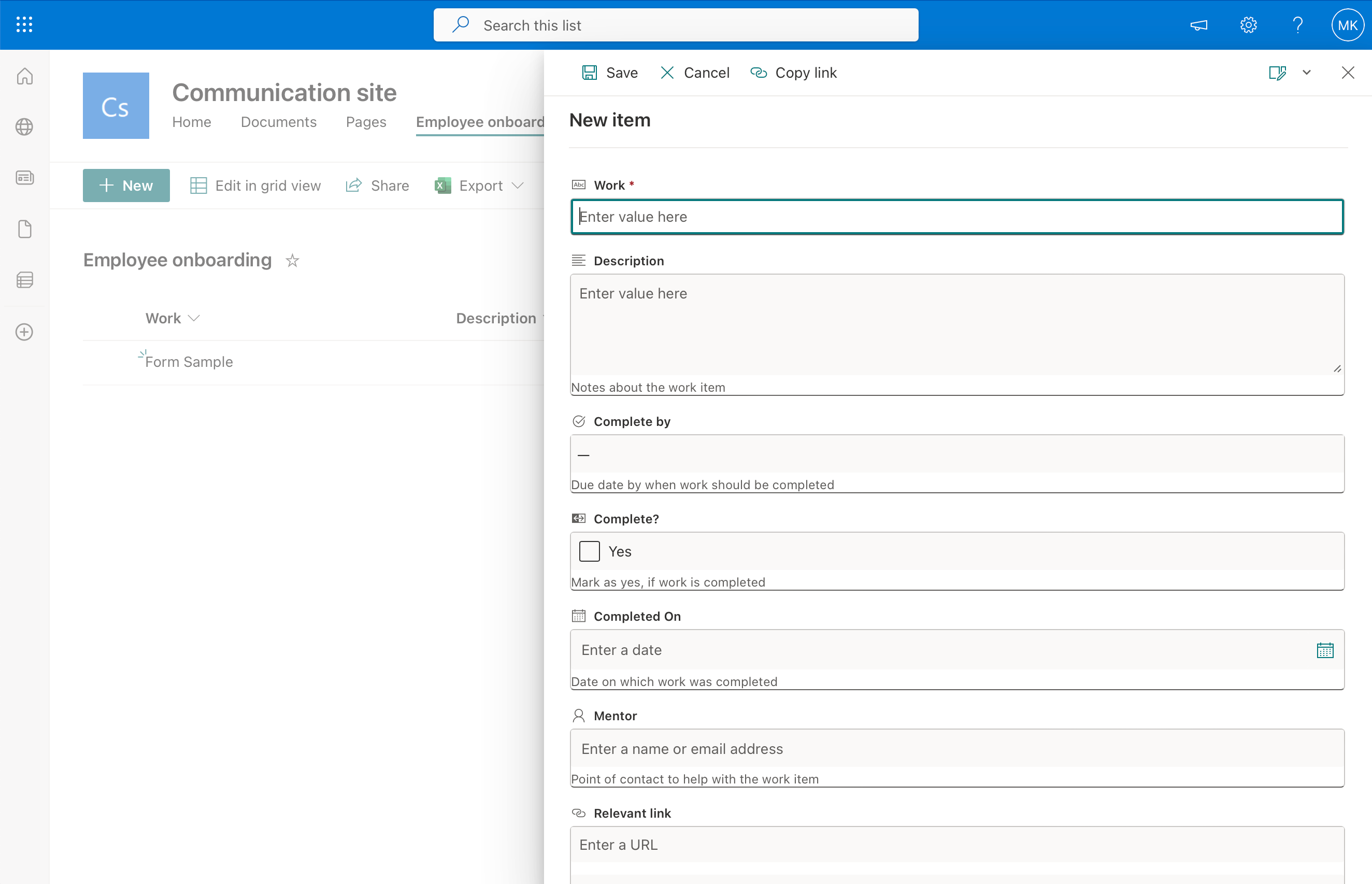 sharepoint forms