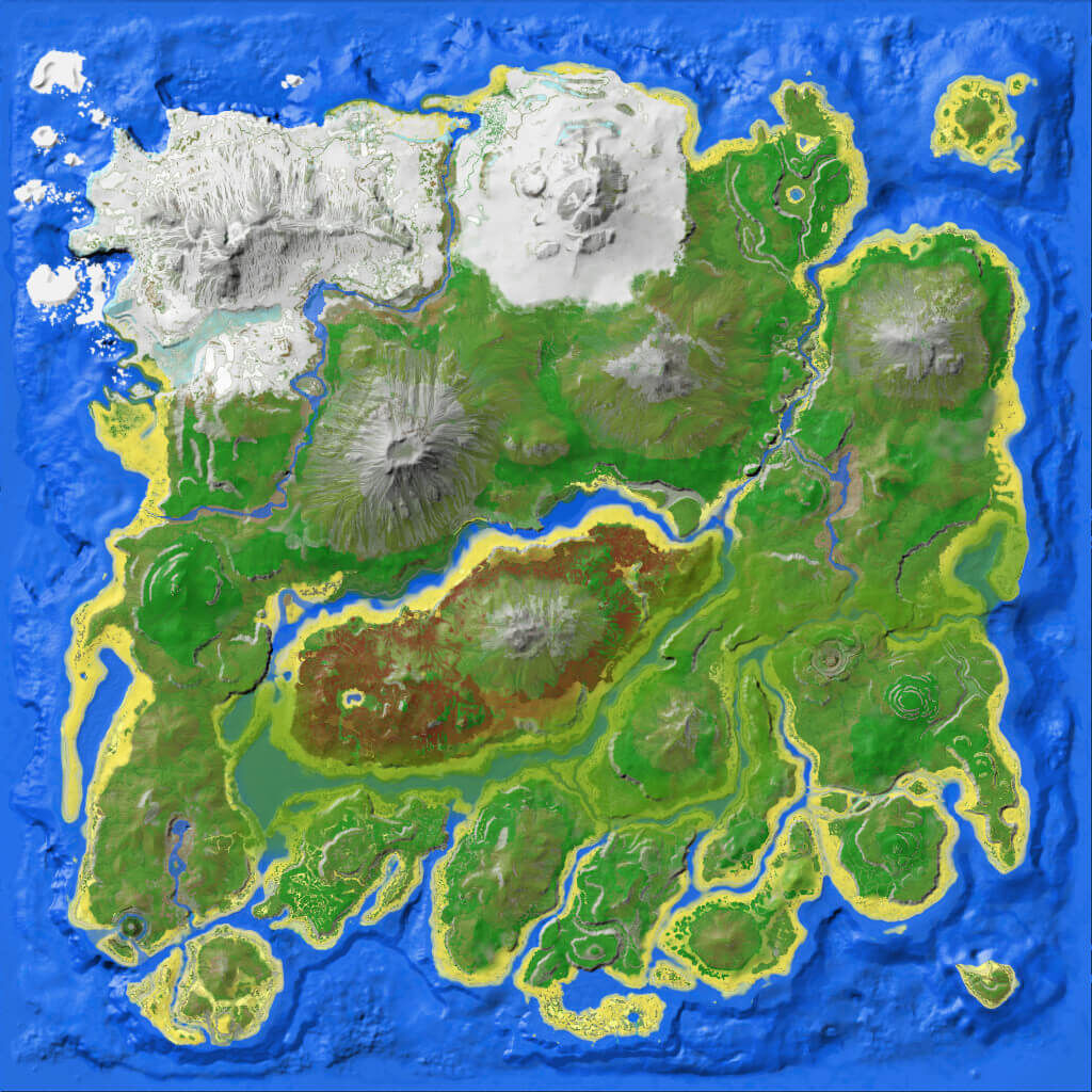 the island ark spawn map