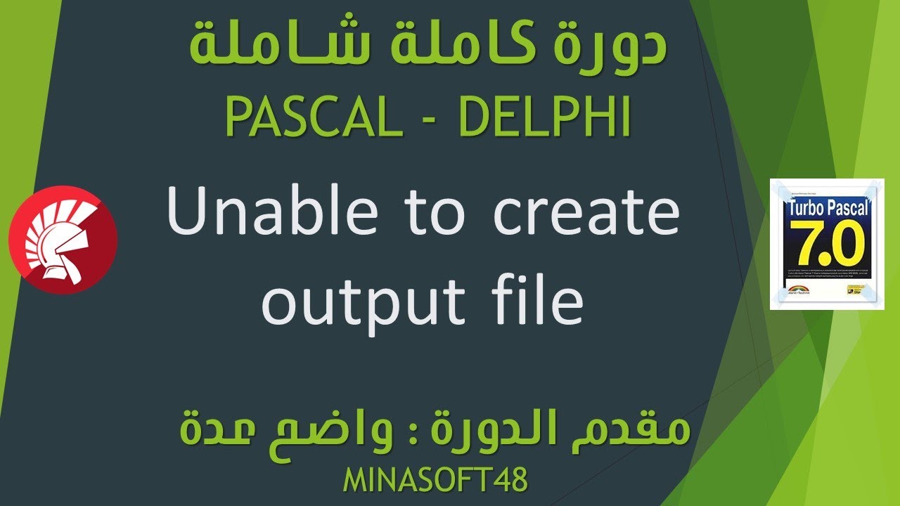 could not create output file delphi