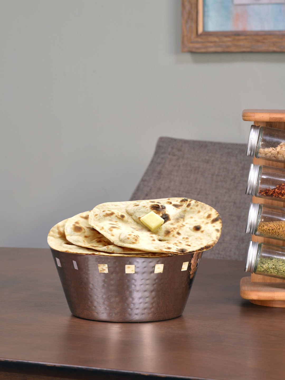 roti basket steel