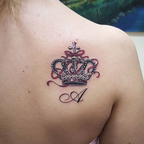 crown tattoo for girls