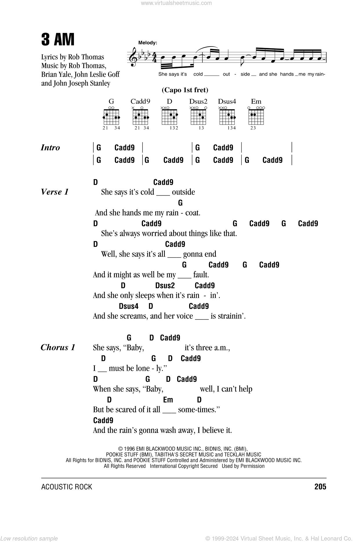 three am chords