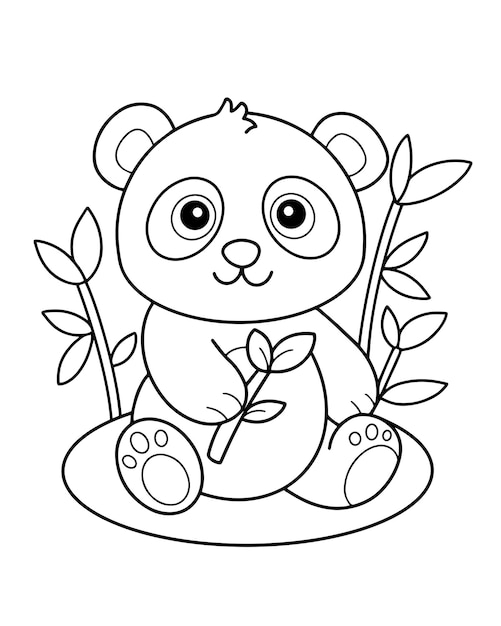 oso panda para colorear