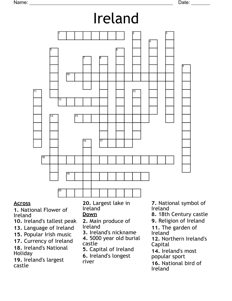 irish republic crossword clue