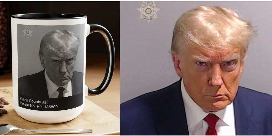 trump mug shot merchandise