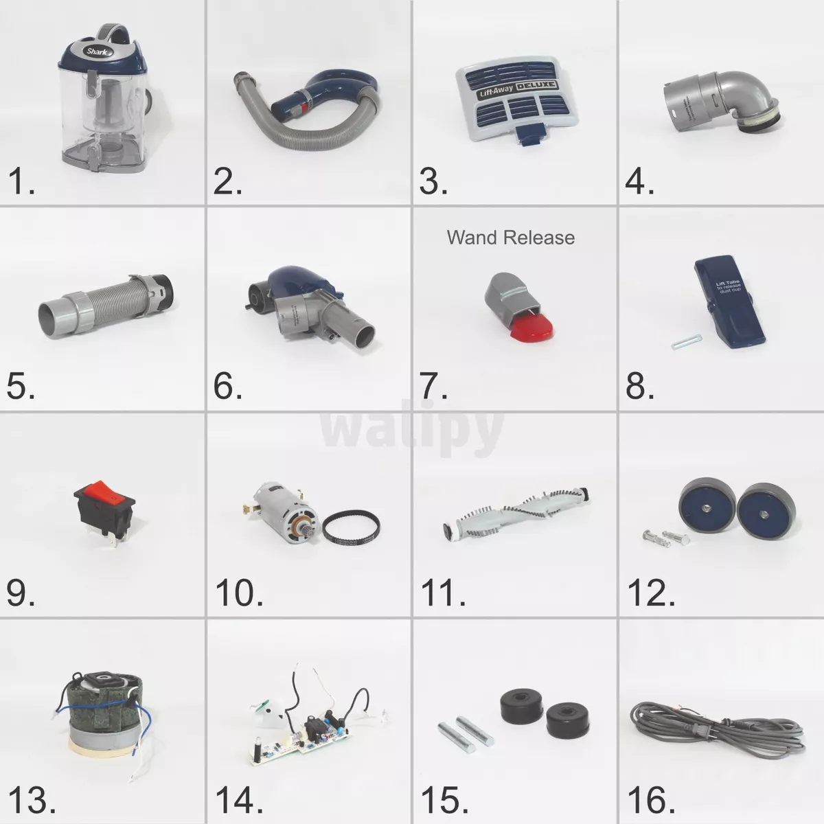 shark navigator vacuum parts list