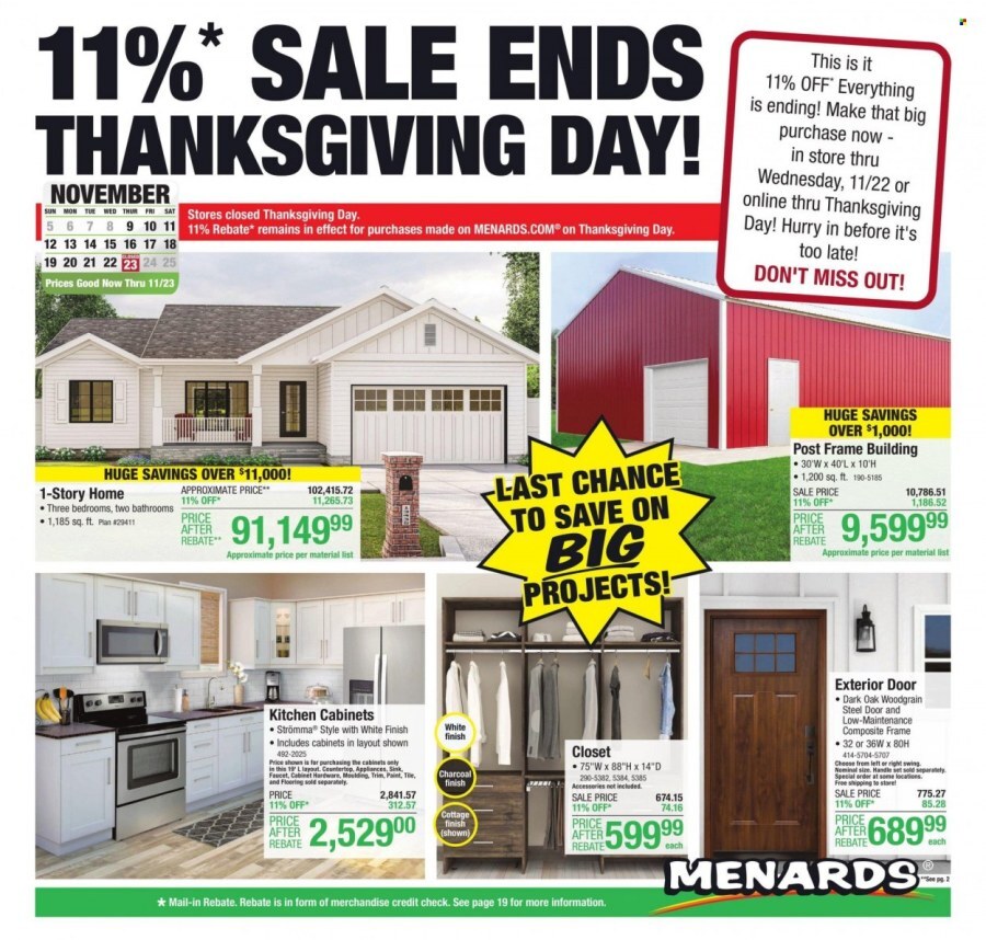 when does menards black friday ad come out