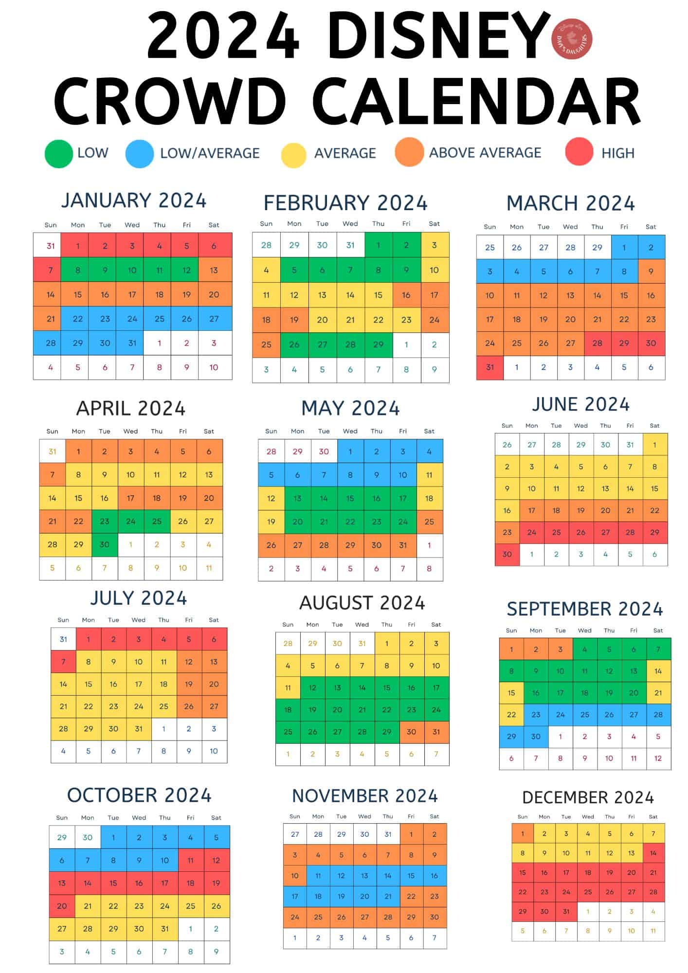 wdw crowd calendar 2025