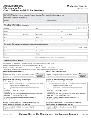 job application at costco