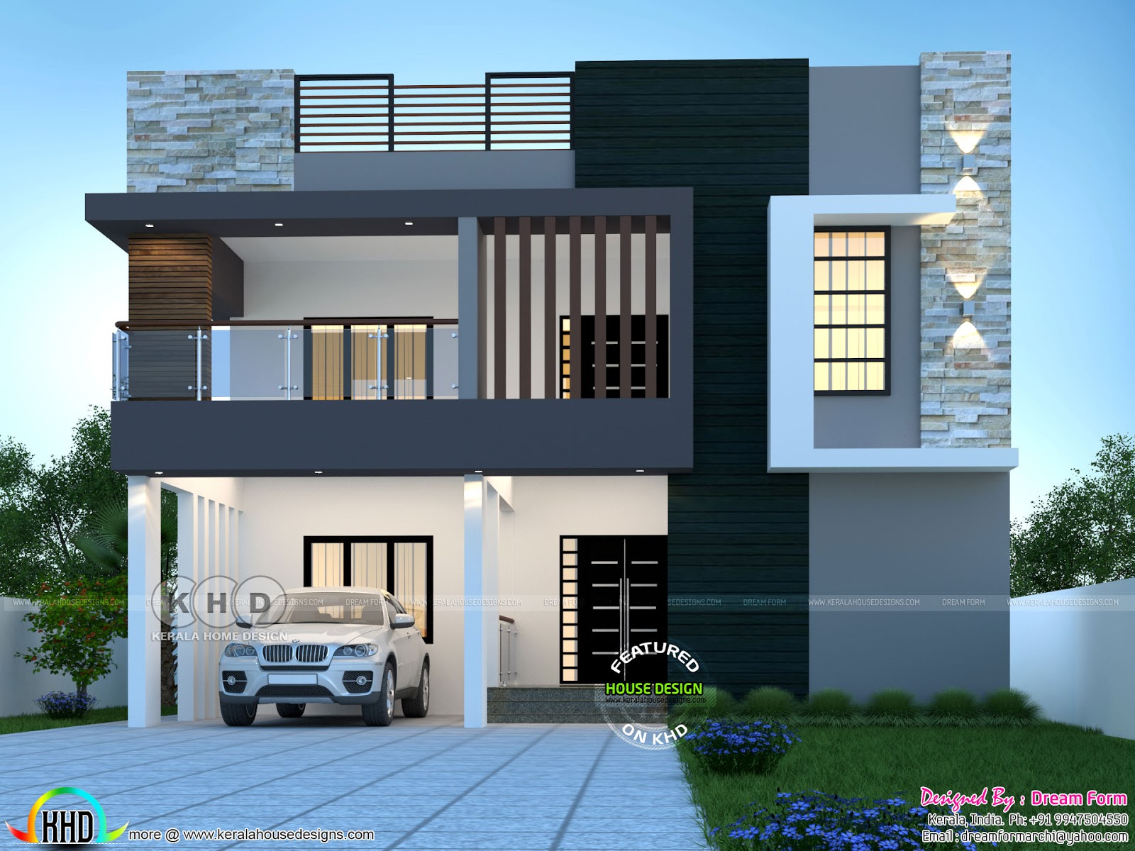 kerala duplex house design