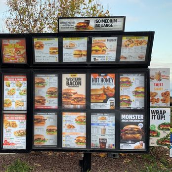 carls jr menu