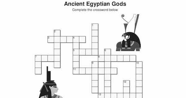 egyptian god crossword clue