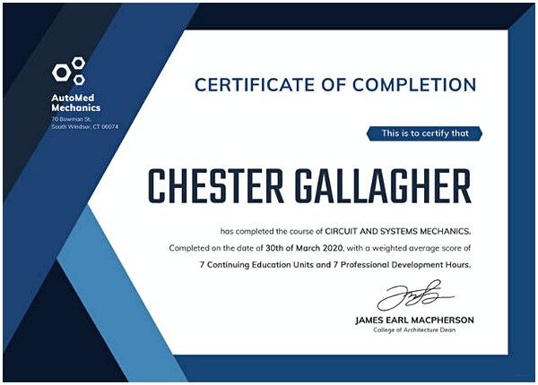 certificate of completion design template