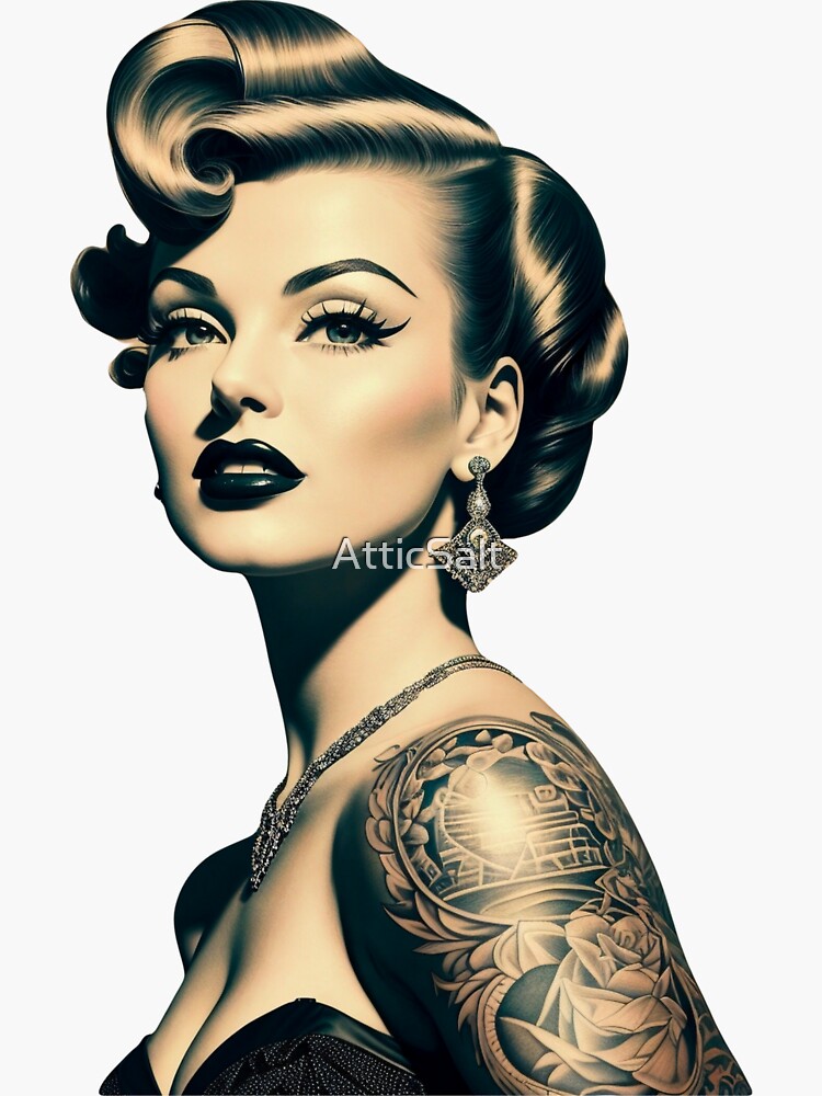 année 50 tatouage pin up femme