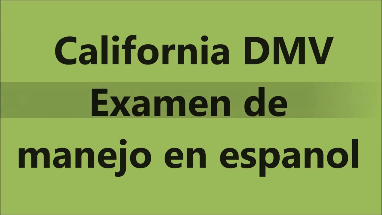 dmv practice test en español