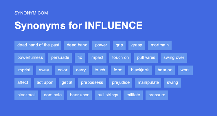 synonyms of influence