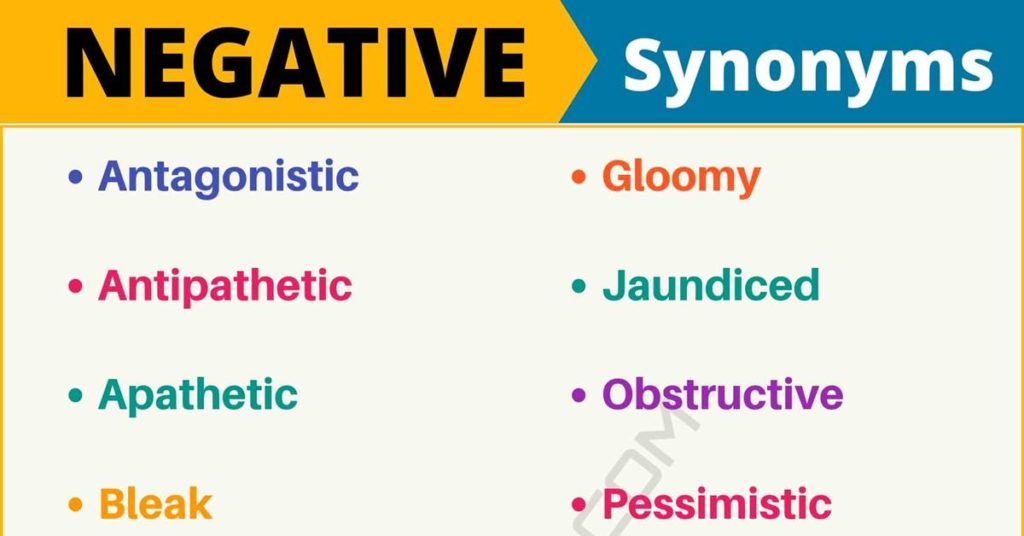 negative synonym