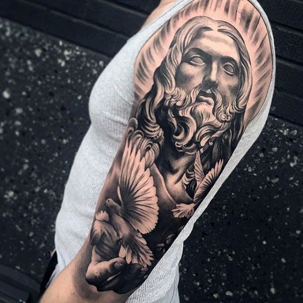 christ tattoo sleeve