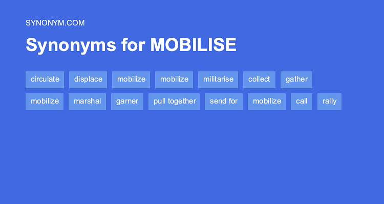 mobilize synonym