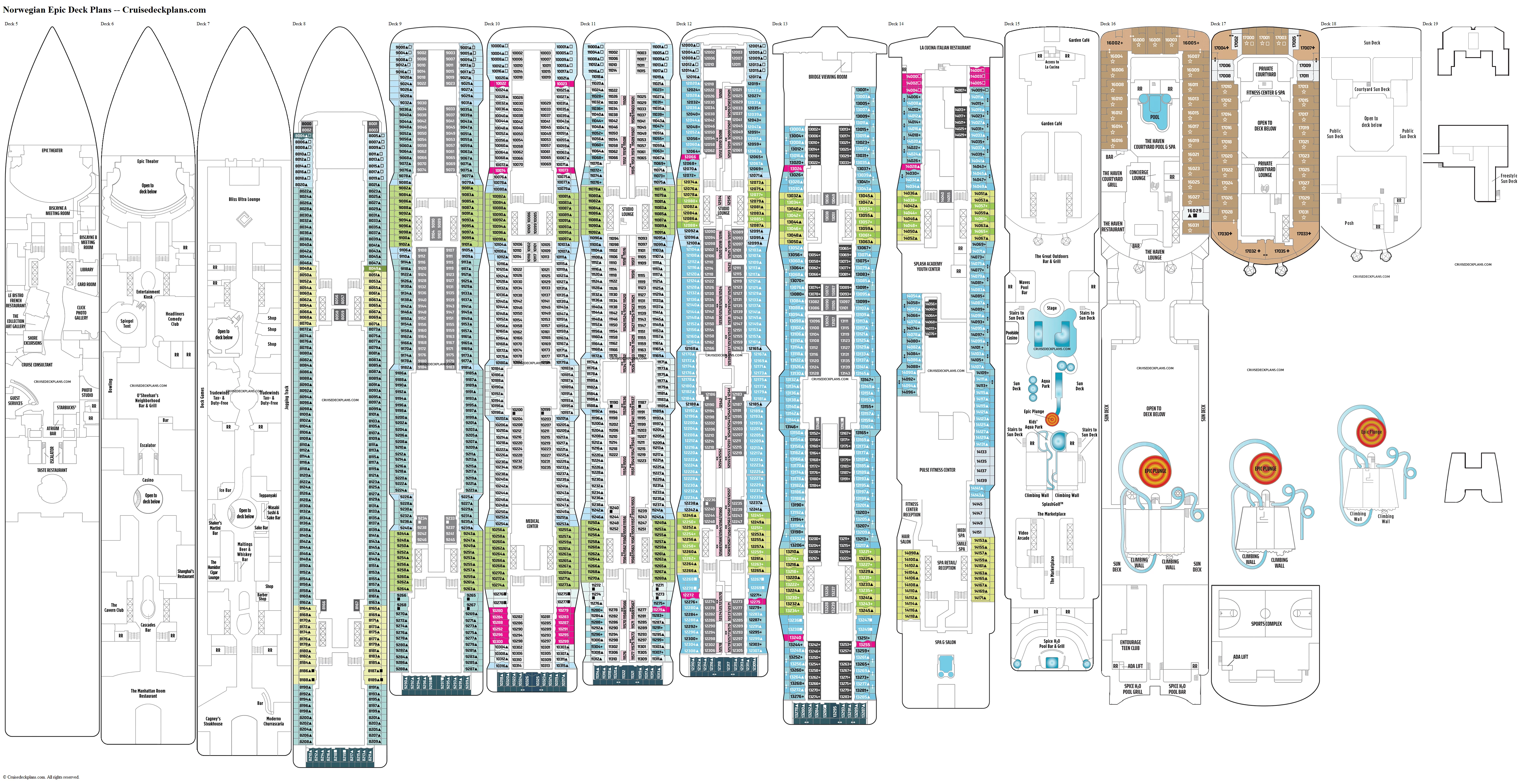 norwegian epic deck plans