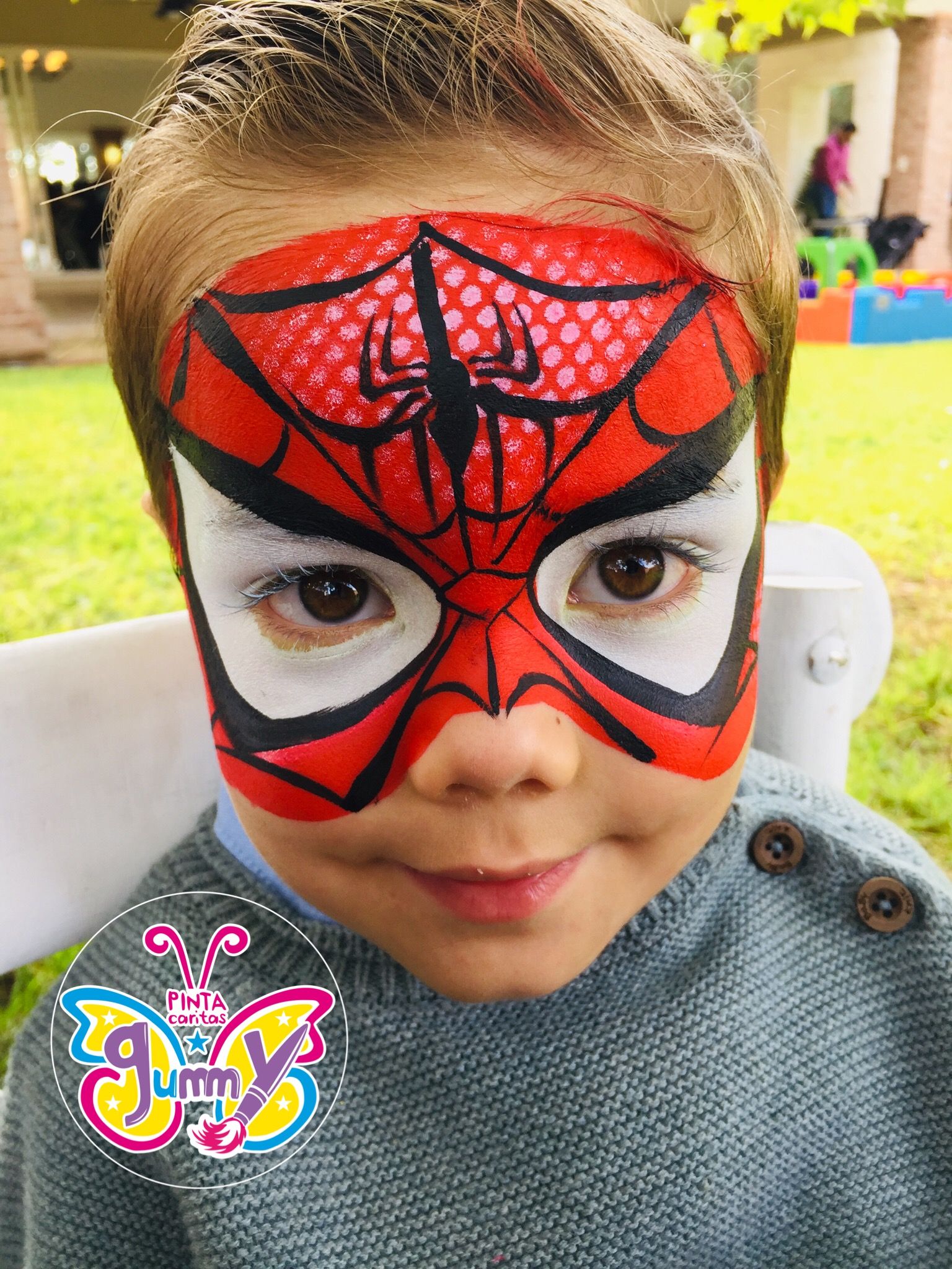 cara spiderman pintada