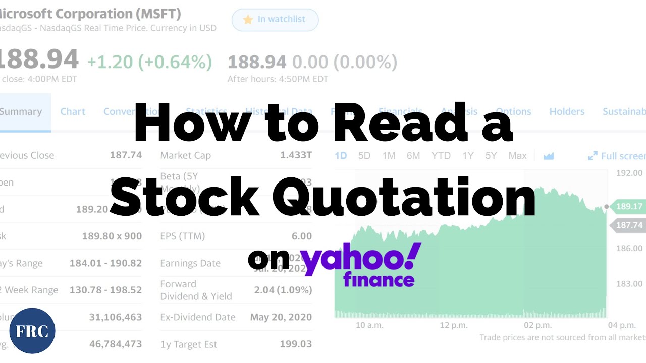 yahoofinance.com stock quotes