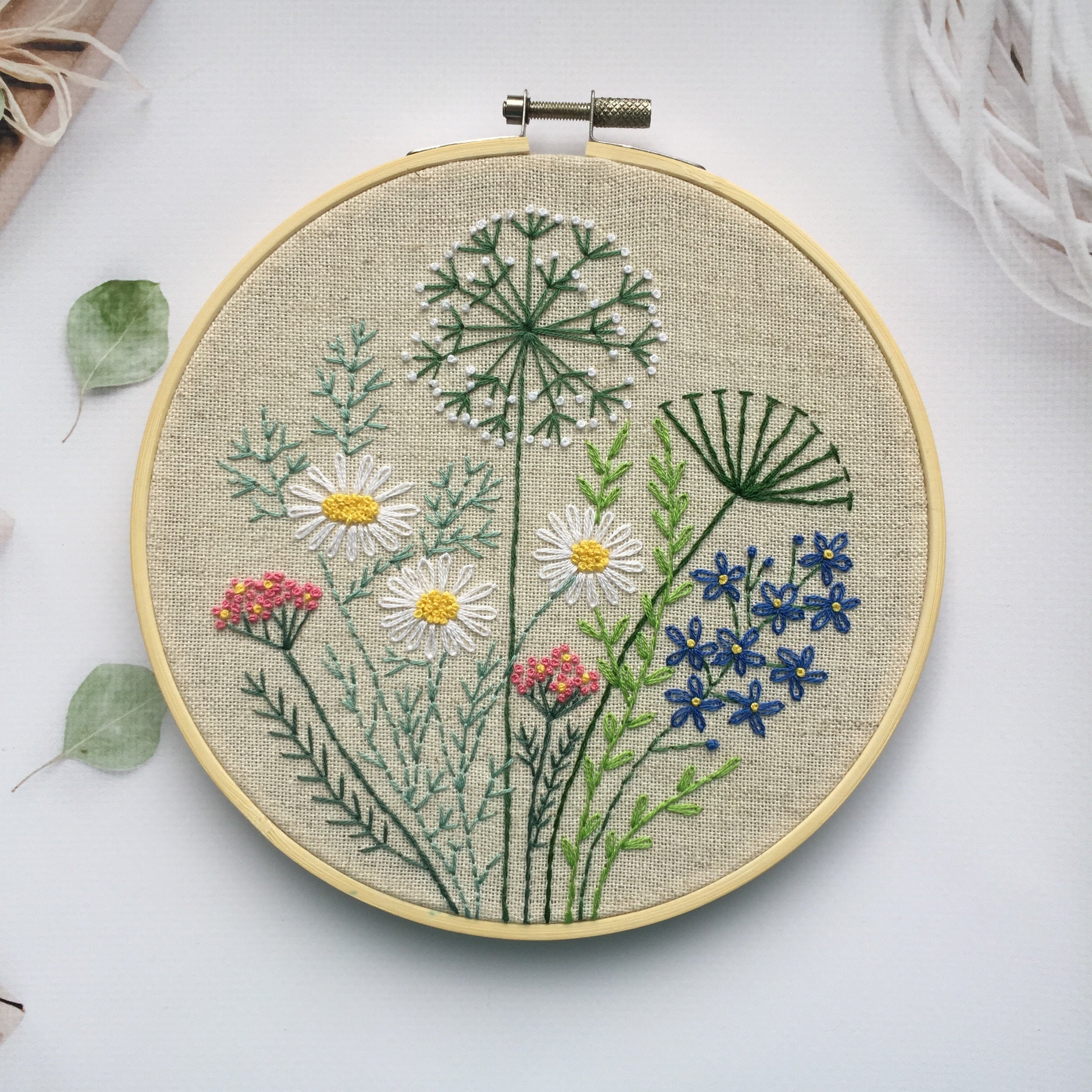 embroidery of flowers