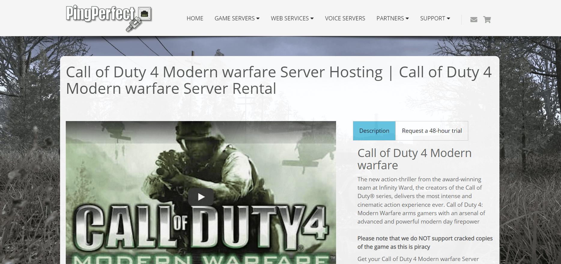 call of duty 4 cracked server list