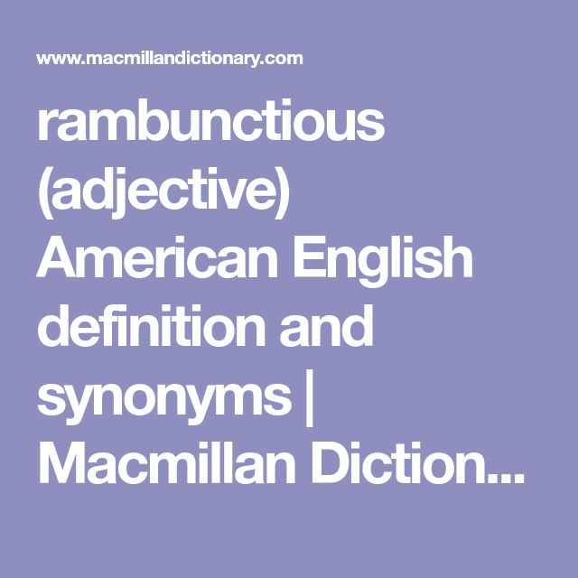 rambunctious thesaurus