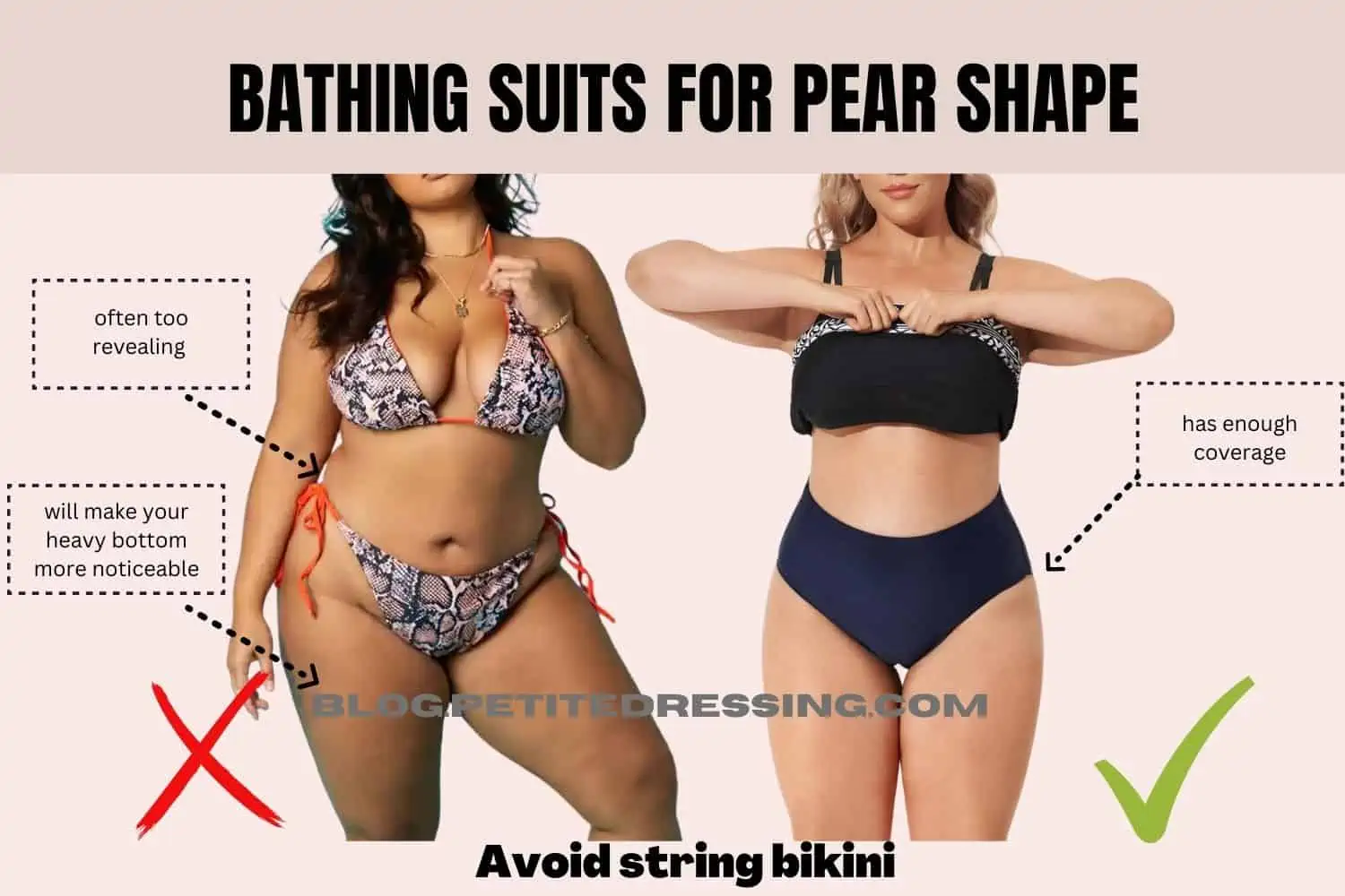 bikini for pear shaped body