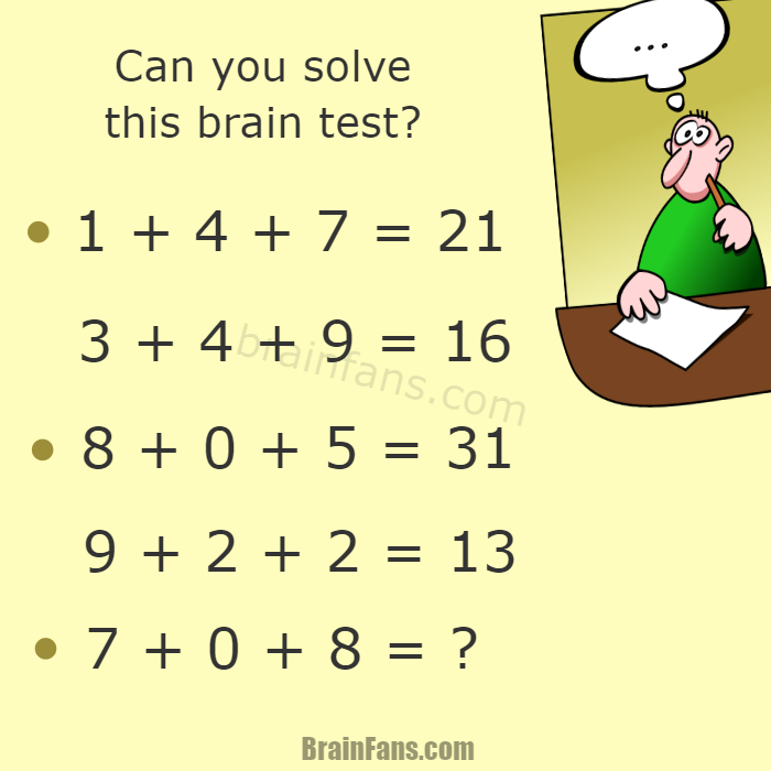 brain test answer