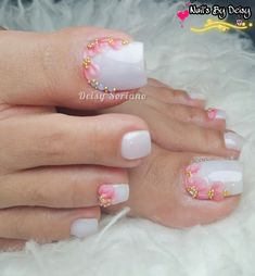 diseños de gelish en pies