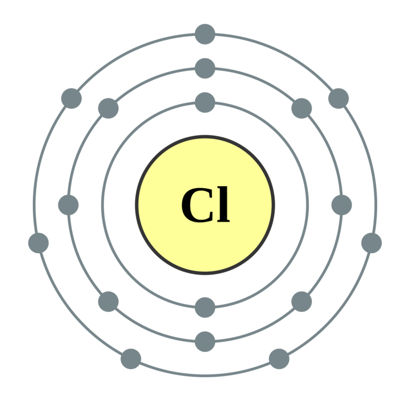 how many electrons are in chlorine