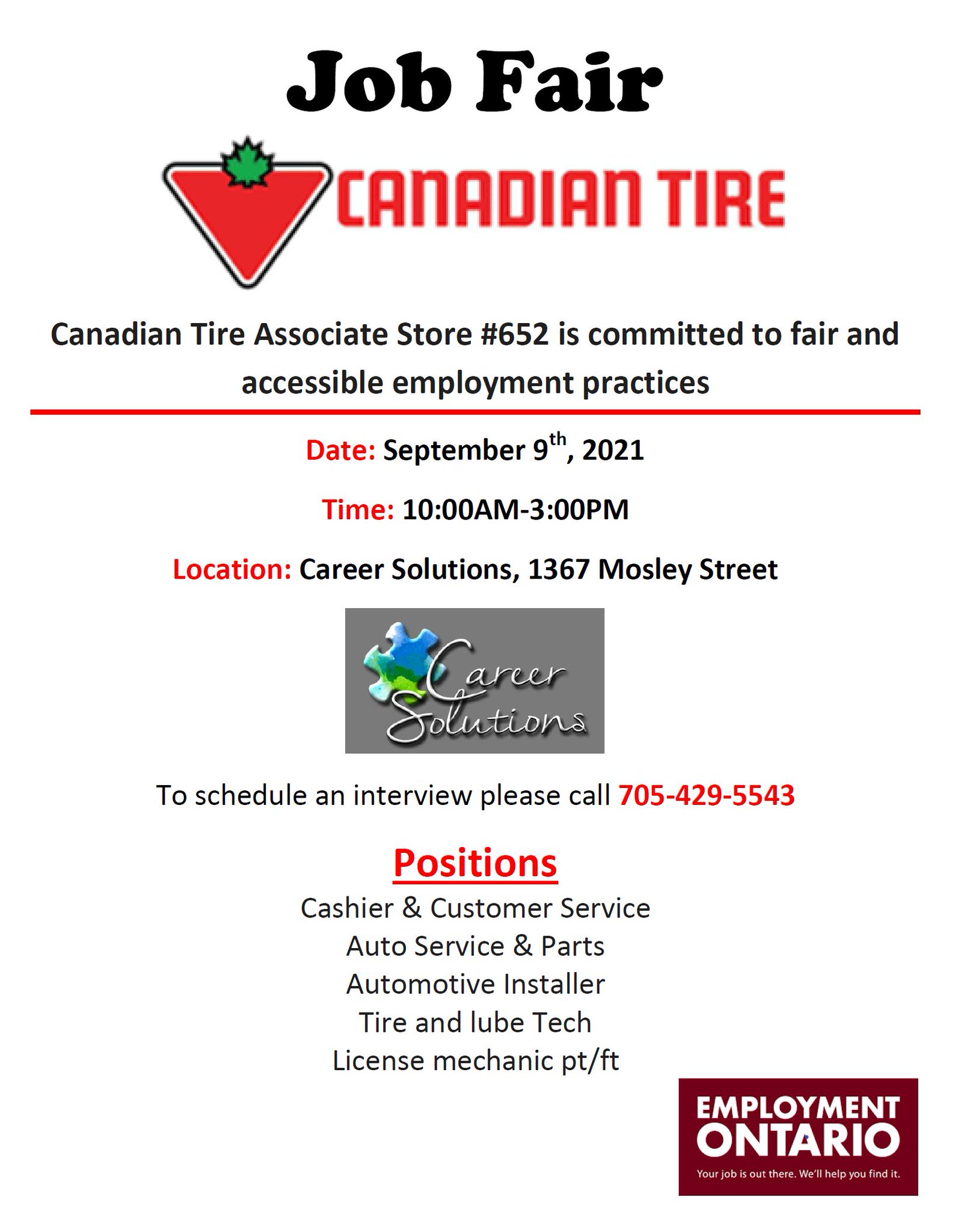 canadian tire job openings