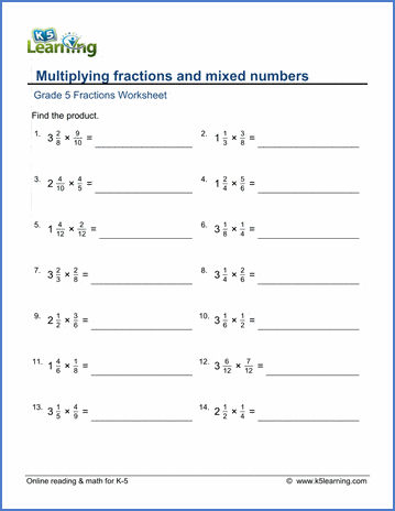 fraction division worksheet