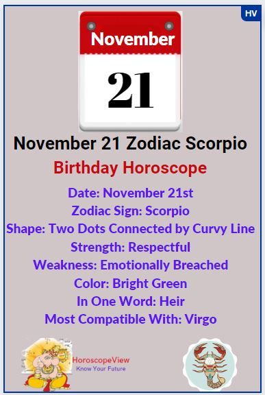 zodiac 21 november