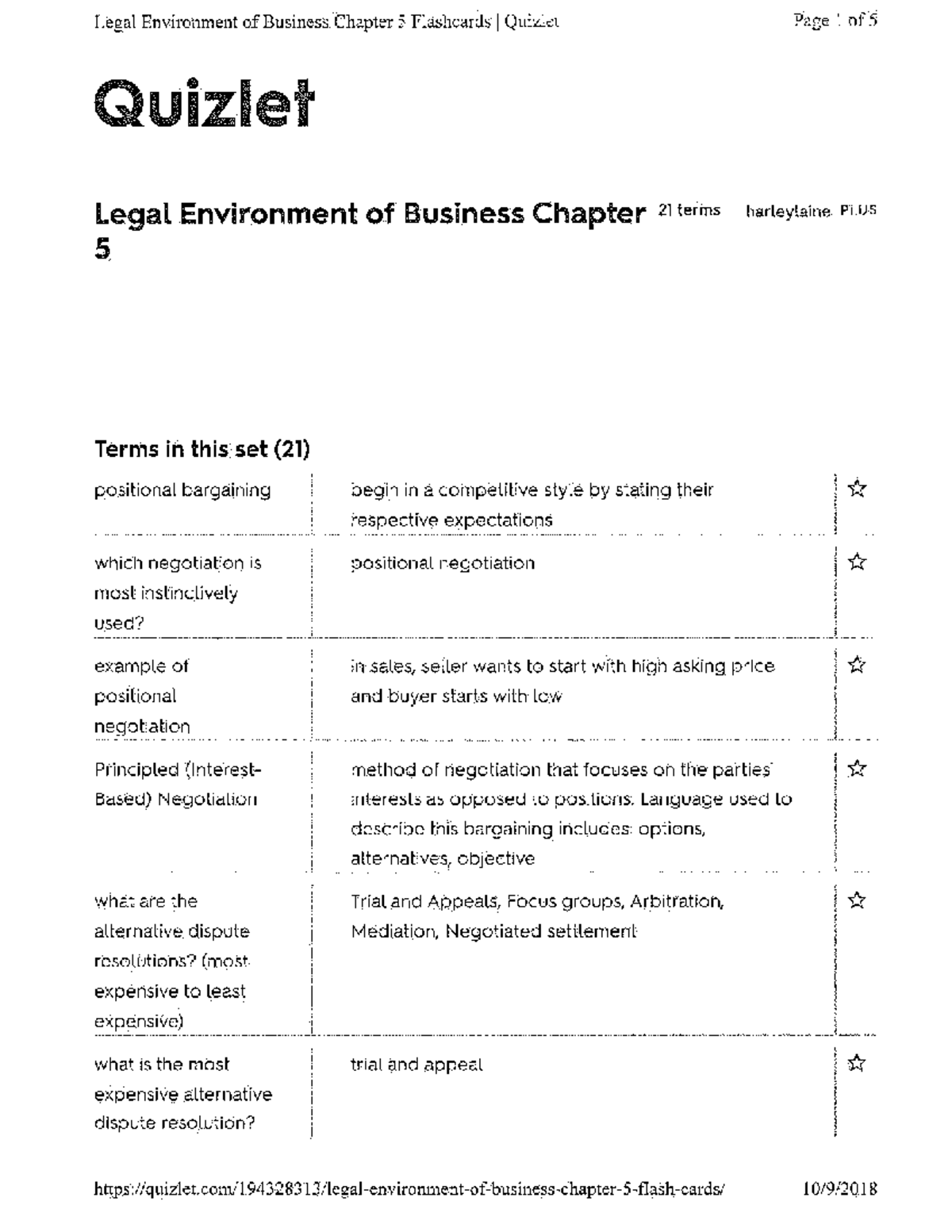 legal environment of business quizlet