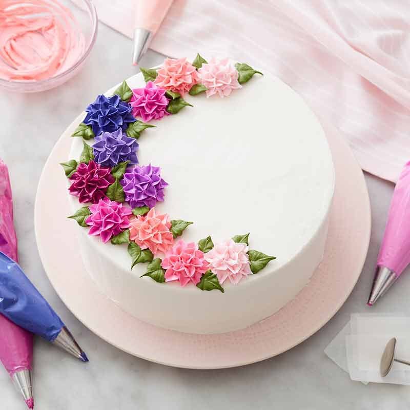 pastel de flores sencillo