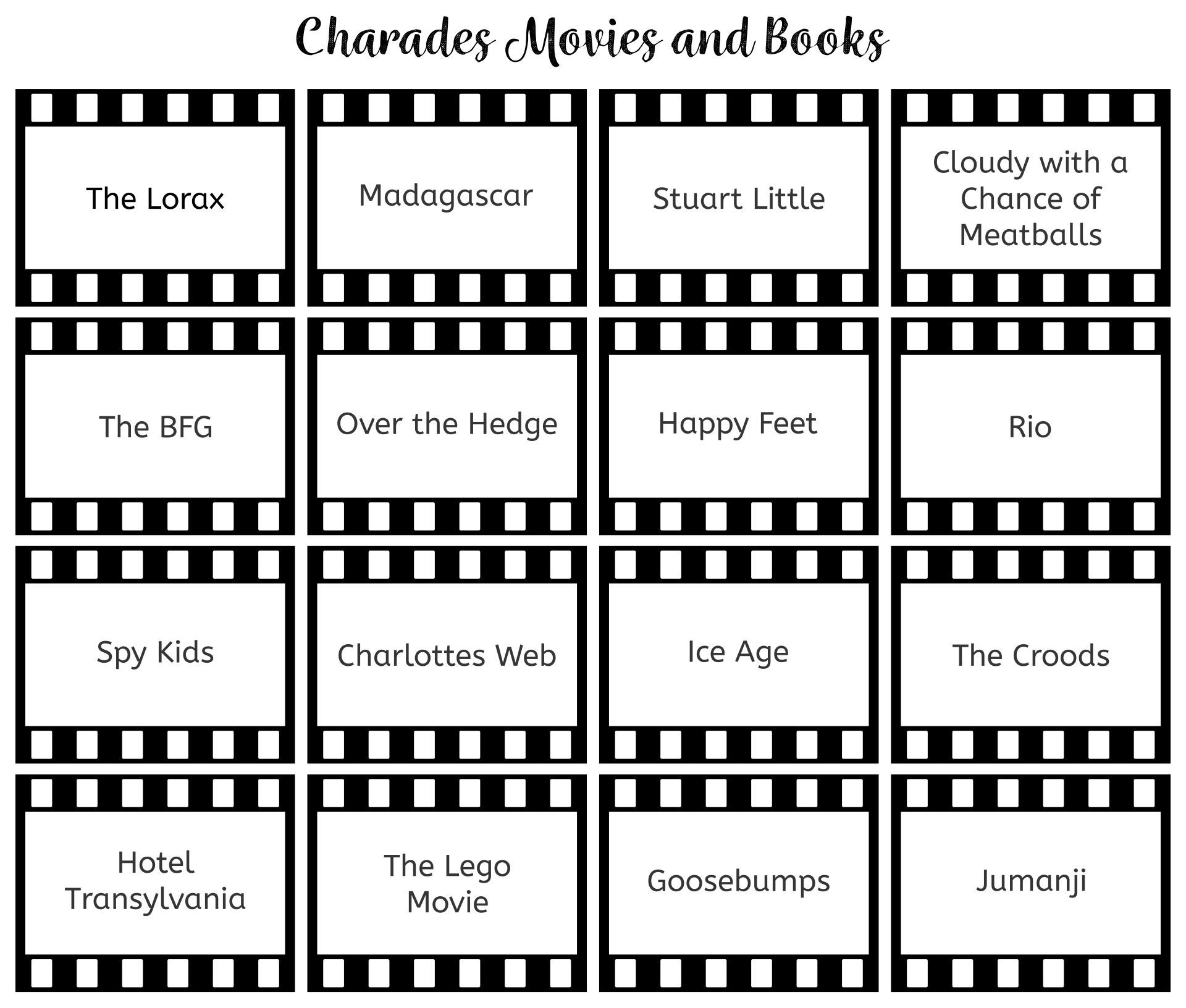 film names for charades