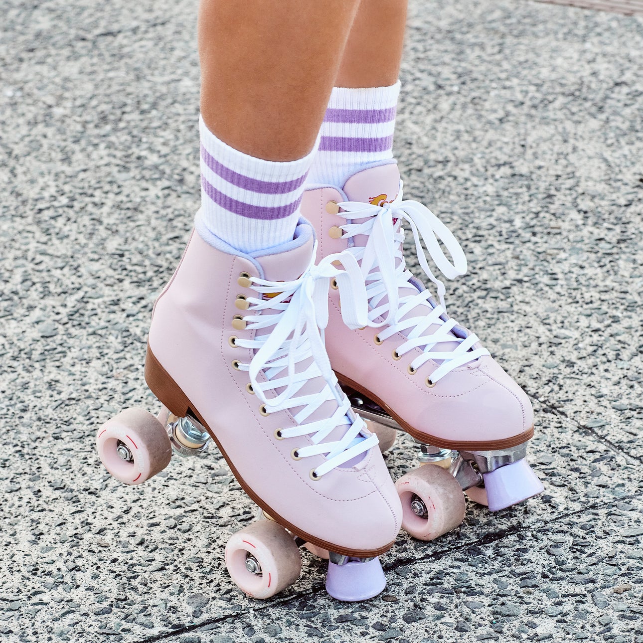 pink roller skates