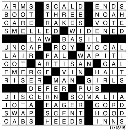 discerned crossword