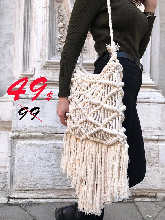 macrame bag etsy