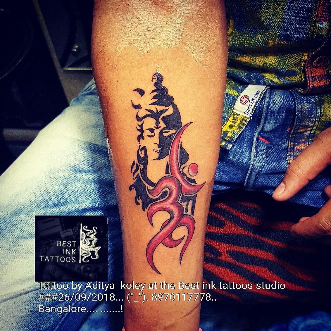 lord shiva tattoo in hand