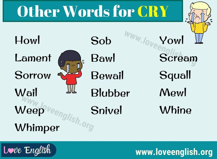 cry synonyms in english