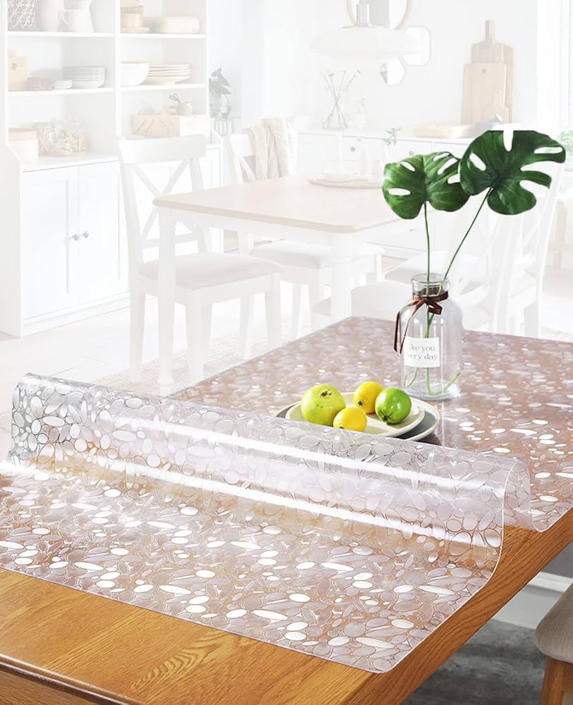 clear plastic table cover protector