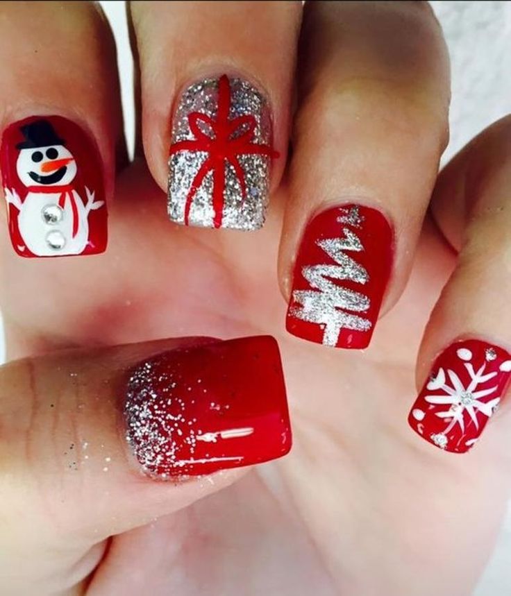 modelo de uñas de navidad