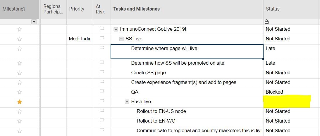 smartsheet formula if cell is blank