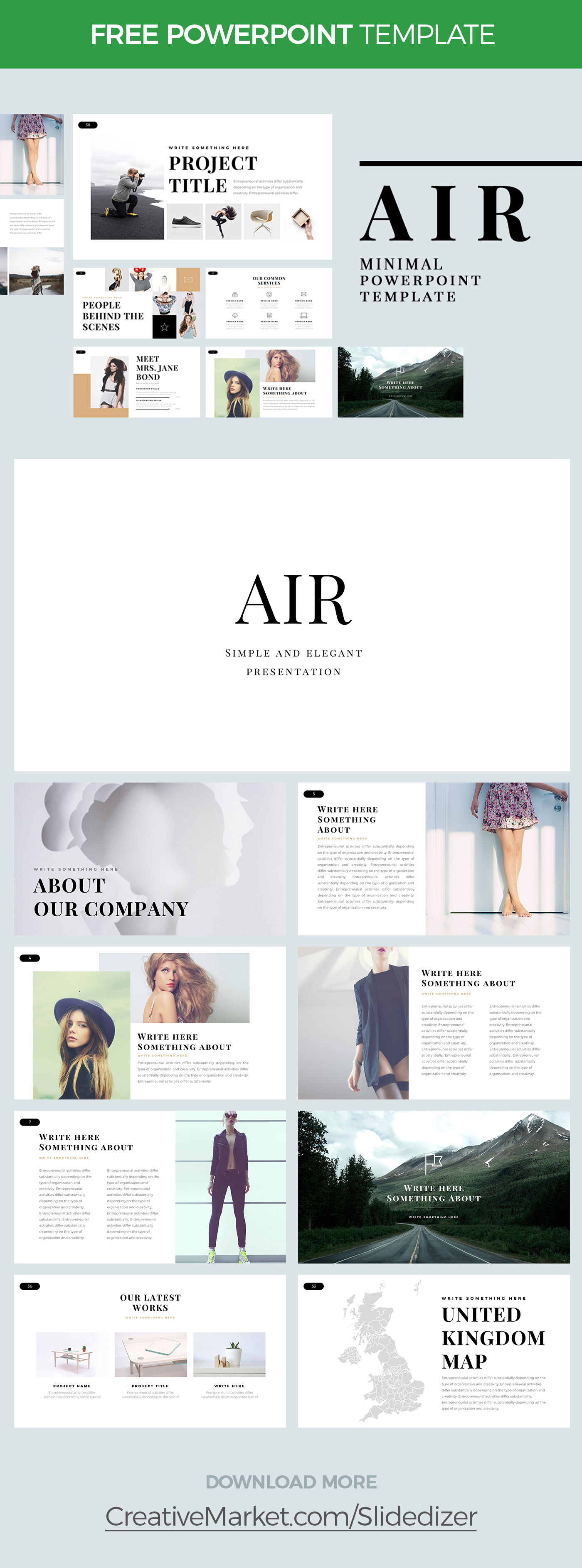 air minimal powerpoint template