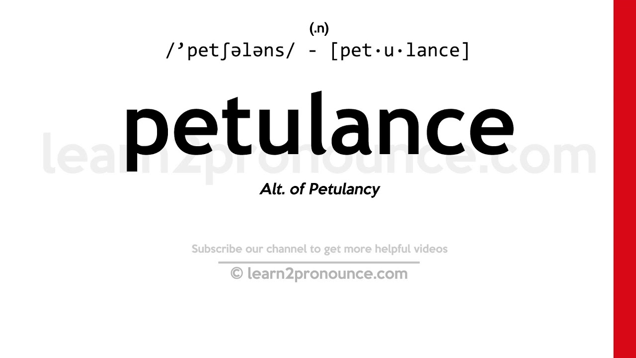 petulance meaning